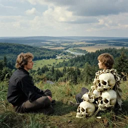 a beautiful scenic vista of death by gerald brom and zadislaw beksinksi and giger
