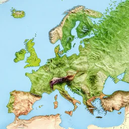 a high detailed topography map over stockholm