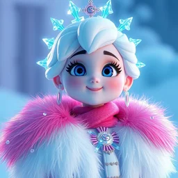 jeff bezos ice queen, cute, octane render, volumetric lightening, featured on cgsociety, dinsey style.