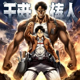 Jerma985!!!!!!!!!! as the colossal titan, attack on titan cover art!!