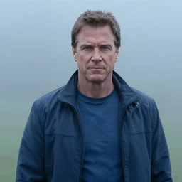 a film still of kevin conroy , vibrant, cold, misty and wet, 50mm lens, lineart behance hd, dramatic lighting, global illumination, trending on Artstation, bloom