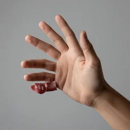 human hand focus studio photo
