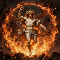 lucifer imprisoned in inferno, trapped in the ninth circle of hell cocytus, inspired by dante alighieri ’ s divine comedy, in the style of michelangelo, renaissance artwork, trending artstation, concept art, photoshopped, 4 k high resolution, great attention to detail, award - winning art, ground - breaking, awe - inspiring