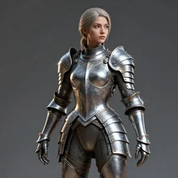 а highly detailed sculpt of athletic girl in armor, concept design, cinematic light, featured on artstation, octane render, path tracing, sharp focus, 4 k.