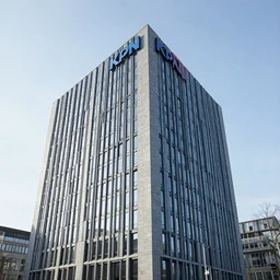 A KPN building with the KPN logo in the future