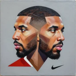 Drake x Nike Profile Picture by Sachin Teng, asymmetrical, Organic Painting , Matte Painting,  geometric shapes, hard edges, graffiti, street art,:2 by Sachin Teng:4
