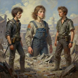 a hyper detailed 3 d render like an oil painting of destruction of society, surrealism!! concept art, aesthetic, smooth, sharp focus, highly detailed, unreal engine, by greg rutkowski, chris tulloch mccabe and asher duran