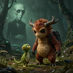 Cubone mixed with a Wendingo from lovecraft picture  in the style of and Greasley, Laurie and ross tran