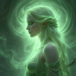 side portrait, imogen poots, unholy paladin, gloomhaven, soft, smooth, luminescent, art nouveau, haunting, pale green backlit glow, evil inky swirly ripples, sickly colors, aesthetic octane render, unreal engine, 8 k, by greg rutkowski, jesper ejsing, rhads, ilya kuvshinov, cushart krenz