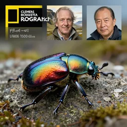a closeup of a beautiful colorful beetle coleoptera by gustave boulanger, frank frazetta, zhang kechun. icelandic landscape. high quality award - winning national geographic by clemens ascher, paul barson.