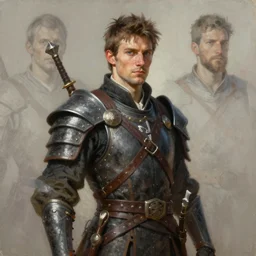 portrait painting of a character of a modern warrior by cedric peyravernay and sergey kolesov concept design, trending on artstation