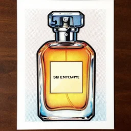 1 9 5 0 s century perfume bottle ads, dot art on paper, ben - day, art du monde, roy lichtenstein, pop art, epic, masterpiece, extremely detailed, 8 k