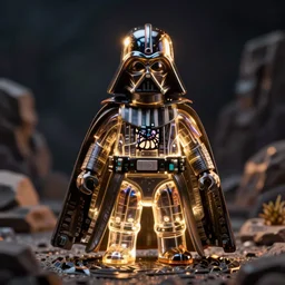 a toy luminous as jedi dark vador