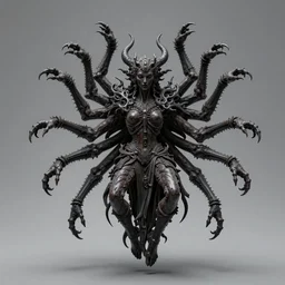 a beautiful high - quality photo of an entity of darkness of many limbs bursting out of an ancient marble wall, devouring happiness and souls, body horror, fallen faceless angel, cosmic horror, volumetric lighting, hyperrealistic, very detailed, 8 k