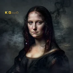girl from nowhere covered with black smoke and nebula dust, portrait by tom bagshaw and davinci, 8 k, uhd, detailed, cinematic, magic