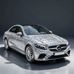 a mercedes made of diamonds, very luxurius, premium