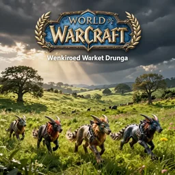 A pack of world of warcraft feral druids roaming the british countryside