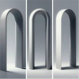 triptych showing portals to another world, artgerm