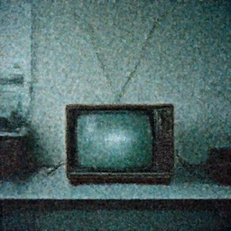 an old TV in the middle of a clean laboratory room, centered, wires and rebar hanging from the TV, bleak lighting, obscure, high detail photography, vhs footage