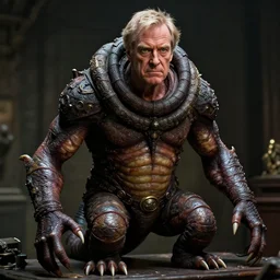 rupert murdoch as a worm monster, photorealistic, cinematic lighting, highly detailed, very intricate, by guillermo del toro and hr giger