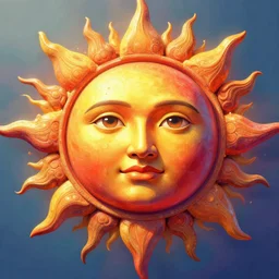 colourful caricature - 3 d vfx art - of the sun, art style by james jean & hsiao - ron cheng, character concept art, unreal engine render, digital illustration, sharp, intricate detail, volumetric light, ray tracing, soft light, symmetric, pinterest, artstation, behance,