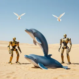 🐋 as 🐘 as 🤖 as 🕊 as 👽 as 🐳, desert, photography by kim jung gi, isaac asimov and marc simonetti