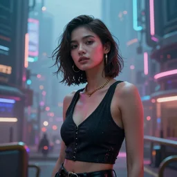 A beautiful,  surreal, blade runner style India in a cyberpunk futuristic setting, full of details, hyper realistic, trending on artstation, 8K, HD