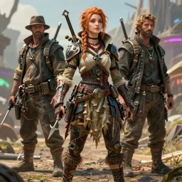 detailed ultrarealistic photography of cyberpunk 1 9 2 0 dnd organic rustic robust rogue girl leyendecker, norman rockwell, greg rutkowski, artstation cinematic, skyrim, full shot,