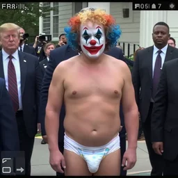 bodycam footage of trump being arrested while wearing clown makeup and diaper