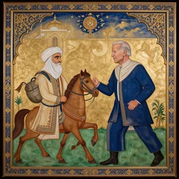 joe biden as mujahideen in 1 7 th century islamic art