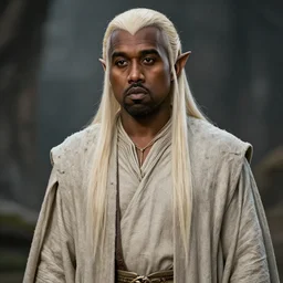 kanye west as an elf from the lord of the rings elf, pointy ears, artstation, epic, detailed