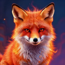 A psychedelic portrait of firefist fox , vibrant color scheme, highly detailed, in the style of romanticism, cinematic, artstation, Moebius, Greg rutkowski