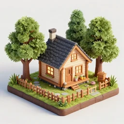 1 6 bit : : cozy cabin, 3 d environment