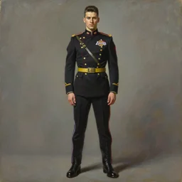 full body portrait of saber from fate as the dictator of the los angeles lakers in full military garb, oil on canvas by william sidney mount, trending on artstation