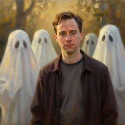 oil painting, dreams and other ghosts, 35mm, f/1.4, Golden Hour light, photo shot my Sheldon Cooper,