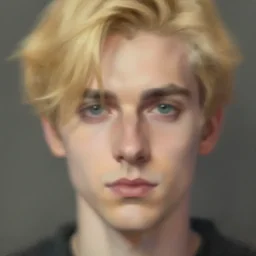 blurry painted male face, by Ismail Inceoglu, blonde hair, detailed, blurred, muted colors, detailed, illustration, portrait, character, brushstrokes, disco elysium, 4K