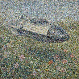 painting of a spaceship over a garden of flowers by graham sutherland