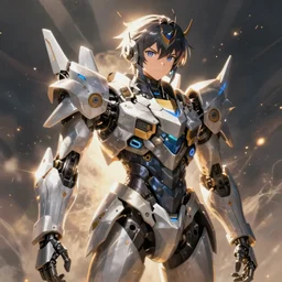 portrait of a mech, anime, hyperrealistic