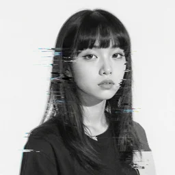 glitch art, monochromatic tones, featured on artstation