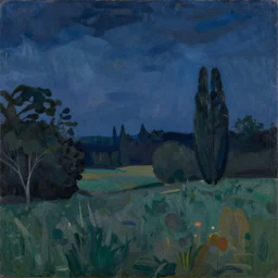 landscape by henri rousseau, myst at night at dusk lightpaint, archdaily, wallpaper, highly detailed, trending on artstation.