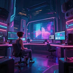 a synthwave scene