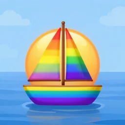 rainbow sailboat emoji