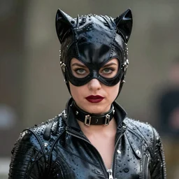 Mila Kunis as Catwoman, XF IQ4, 150MP, 50mm, F1.4, ISO 200, 1/160s, natural light, photoshopped,  lightroom, photolab
