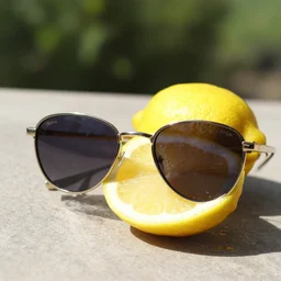 lemon with sunglasses
