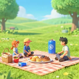 hyperrealistic smash bros in real life picnic