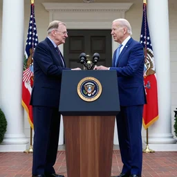 Walter White receives the Presidential Medal of Freedom from Joe Biden