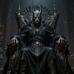 « beautiful hyper realistic portrait of dark lord on the throne by greg rutkowski, very detailed, trending on artstation »