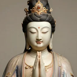 contented female bodhisattva, praying meditating, realism, elegant, intricate, close up, portrait photograph by Carne Griffiths and David Cronenberg