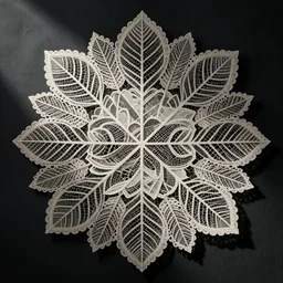 propaganda, made of intricate decorative lace leaf skeleton, in the style of the dutch masters and gregory crewdson, dark and moody