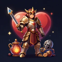 vigneting focus miss hero Video game icon fantasy art heartstone , 2d game art, official art, concept art ,    behance hd , concept art by Jesper Ejsing, by RHADS, Makoto Shinkai bastion magic potion forged armor sword helmet loot stuff